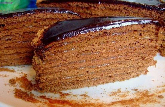 Торт шоколадный  медовик