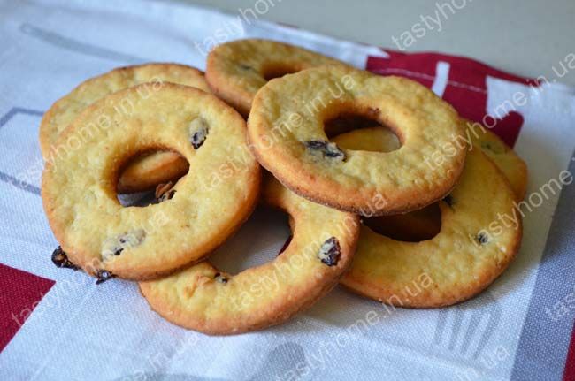 Творожное печенье с изюмом или клюквой