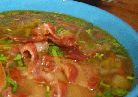 Пивной суп с беконом