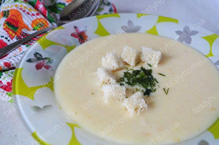 Сырный суп-пюре с цветной капустой